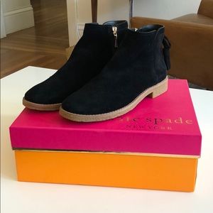 Kate Spade Belleville Too Black Suede Booties